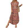 image:imageWIHOLL Summer Dresses Cap Sleeve Crewneck Maxi Long Casual Dress with Pockets Beach Vacation Sundresses 2026 TrendyFloral Boho Yellow