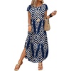 image:imageWIHOLL Summer Dresses Cap Sleeve Crewneck Maxi Long Casual Dress with Pockets Beach Vacation Sundresses 2026 TrendyFloral Navy Blue  White Striped