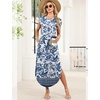 image:imageWIHOLL Summer Dresses Cap Sleeve Crewneck Maxi Long Casual Dress with Pockets Beach Vacation Sundresses 2026 TrendyFloral Porcelain Blue