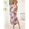 image:imageWIHOLL Summer Dresses Cap Sleeve Crewneck Maxi Long Casual Dress with Pockets Beach Vacation Sundresses 2026 TrendyFloral Rose Red Leaf