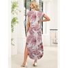 image:imageWIHOLL Summer Dresses Cap Sleeve Crewneck Maxi Long Casual Dress with Pockets Beach Vacation Sundresses 2026 TrendyFloral Rose Red Leaf