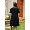 image:imageWIHOLL Summer Dresses for Women Casual Tshirt Boho Dress Wedding Guest Dresses Short Sleeve Fashion Beach Vacation Clothes0black