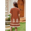 image:imageWIHOLL Summer Dresses for Women Casual Tshirt Boho Dress Wedding Guest Dresses Short Sleeve Fashion Beach Vacation Clothes1orange Flower