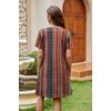 image:imageWIHOLL Summer Dresses for Women Casual Tshirt Boho Dress Wedding Guest Dresses Short Sleeve Fashion Beach Vacation ClothesColorful Ethnic Floral