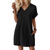 image:imageWIHOLL Summer Dresses for Women Casual Tshirt Dress Midi Dresses Fashion Beach Vacation Clothes0black