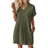 image:imageWIHOLL Summer Dresses for Women Casual Tshirt Dress Midi Dresses Fashion Beach Vacation Clothes0green