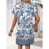 image:imageWIHOLL Summer Dresses for Women Casual Tshirt Dress Midi Dresses Fashion Beach Vacation Clothes1blue White Ethnic