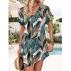 image:imageWIHOLL Summer Dresses for Women Casual Tshirt Dress Midi Dresses Fashion Beach Vacation ClothesFloral Palm Leaf