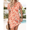 image:imageWIHOLL Summer Dresses for Women Casual Tshirt Dress Midi Dresses Fashion Beach Vacation ClothesFloral Pink