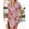 image:imageWIHOLL Summer Dresses for Women Casual Tshirt Dress Midi Dresses Fashion Beach Vacation ClothesPink Paisley