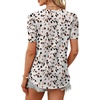 image:imageWIHOLL Summer Tops for Women Puff Sleeve Crewneck T Shirts Dressy Casual Blouses Spring Outfits Fashion ClothesWhite Floral