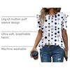 image:imageWIHOLL Summer Tops for Women Puff Sleeve Crewneck T Shirts Dressy Casual Blouses Spring Outfits Fashion ClothesWhite Polka Dots