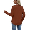 image:imageWIHOLL Sweatshirt for Women Crewneck Long Sleeve Shirts Curved Hem Lightweight Sweaters Fall Clothes 2025Caramel