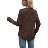 image:imageWIHOLL Sweatshirt for Women Crewneck Long Sleeve Shirts Curved Hem Lightweight Sweaters Fall Clothes 2025Classic Leopard