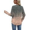 image:imageWIHOLL Sweatshirt for Women Crewneck Long Sleeve Shirts Curved Hem Lightweight Sweaters Fall Clothes 2025Pattern Brown
