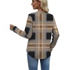 image:imageWIHOLL Sweatshirt for Women Crewneck Long Sleeve Shirts Curved Hem Lightweight Sweaters Fall Clothes 2025Plaid Coffee