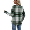 image:imageWIHOLL Sweatshirt for Women Crewneck Long Sleeve Shirts Curved Hem Lightweight Sweaters Fall Clothes 2025Plaid Green