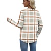 image:imageWIHOLL Sweatshirt for Women Crewneck Long Sleeve Shirts Curved Hem Lightweight Sweaters Fall Clothes 2025Plaid Khaki