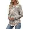 image:imageWIHOLL Sweatshirt for Women Crewneck Long Sleeve Shirts Curved Hem Lightweight Sweaters Fall Clothes 2025Unique Dots