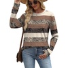 image:imageWIHOLL Sweatshirt for Women Crewneck Long Sleeve Shirts Curved Hem Lightweight Sweaters Fall Clothes 2025Unique Striped