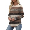 image:imageWIHOLL Sweatshirt for Women Crewneck Long Sleeve Shirts Curved Hem Lightweight Sweaters Fall Clothes 2025Unique Striped