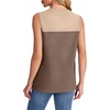 image:imageWIHOLL Tank Top for Women Casual Knitted Summer Sleeveless Tops Crewneck Spring Color Block Shirts Fashion 2025Mud Brown