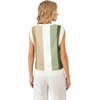 image:imageWIHOLL Tank Tops for Women Summer Lightweight Sweater Fashion Clothing Crew Neck T Shirts Cap Sleeve Business Casual Outfit0green Stripes