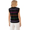 image:imageWIHOLL Tank Tops for Women Summer Lightweight Sweater Fashion Clothing Crew Neck T Shirts Cap Sleeve Business Casual Outfit2black Rainbow