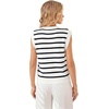 image:imageWIHOLL Tank Tops for Women Summer Lightweight Sweater Fashion Clothing Crew Neck T Shirts Cap Sleeve Business Casual OutfitBlack White Stripes