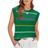 image:imageWIHOLL Tank Tops for Women Summer Lightweight Sweater Fashion Clothing Crew Neck T Shirts Cap Sleeve Business Casual OutfitGreen Rainbow