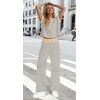 image:imageWIHOLL Two Piece Sets for Women Summer Spring Outfits Travel Cruise Resort Wear 2026 Beach Vacation Palazzo Pants SetBeige Black