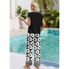 image:imageWIHOLL Two Piece Sets for Women Summer Spring Outfits Travel Cruise Resort Wear 2026 Beach Vacation Palazzo Pants SetBlack White