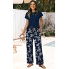 image:imageWIHOLL Two Piece Sets for Women Summer Spring Outfits Travel Cruise Resort Wear 2026 Beach Vacation Palazzo Pants SetBlue Light Blue
