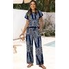 image:imageWIHOLL Two Piece Sets for Women Summer Spring Outfits Travel Cruise Resort Wear 2026 Beach Vacation Palazzo Pants SetNavy Blue Beige