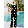 image:imageWIHOLL Two Piece Sets for Women Summer Spring Outfits Travel Cruise Resort Wear 2026 Beach Vacation Palazzo Pants SetWhite Black
