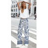 image:imageWIHOLL Two Piece Sets for Women Summer Spring Outfits Travel Cruise Resort Wear 2026 Beach Vacation Palazzo Pants SetWhite Blue