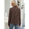 image:imageWIHOLL V Neck Business Casual Tops Fall Blouses Trendy Long Sleeve ShirtsLeopard Print