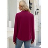 image:imageWIHOLL V Neck Business Casual Tops Fall Blouses Trendy Long Sleeve ShirtsPurple Red