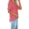 image:imageWIHOLL Women Summer T Shirts Short Sleeve Rounded V Neck Pocket Tee Tops1pink