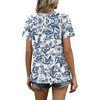 image:imageWIHOLL Women T Shirts Pleated Short Sleeve Tops Business Casual BlousesPrint 02