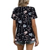 image:imageWIHOLL Women T Shirts Pleated Short Sleeve Tops Business Casual BlousesPrint 04