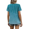 image:imageWIHOLL Women T Shirts Pleated Short Sleeve Tops Business Casual BlousesPrint 08