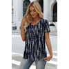 image:imageWIHOLL Women T Shirts Pleated Short Sleeve Tops Business Casual BlousesPrint 10