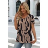 image:imageWIHOLL Women T Shirts Pleated Short Sleeve Tops Business Casual BlousesPrint 11