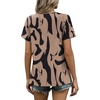 image:imageWIHOLL Women T Shirts Pleated Short Sleeve Tops Business Casual BlousesPrint 11