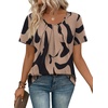 image:imageWIHOLL Women T Shirts Pleated Short Sleeve Tops Business Casual BlousesPrint 11