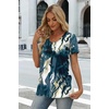 image:imageWIHOLL Women T Shirts Pleated Short Sleeve Tops Business Casual BlousesPrint 12