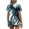 image:imageWIHOLL Women T Shirts Pleated Short Sleeve Tops Business Casual BlousesPrint 12