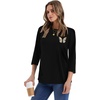 image:imageWIHOLL Womens 34 Length Sleeve Tops Crewneck Graphic Tees Casual Tunic Tops to Wear with Leggings Fashion Clothing Outfits0butterfly Print