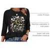 image:imageWIHOLL Womens 34 Length Sleeve Tops Crewneck Graphic Tees Casual Tunic Tops to Wear with Leggings Fashion Clothing Outfits0flower Print 1